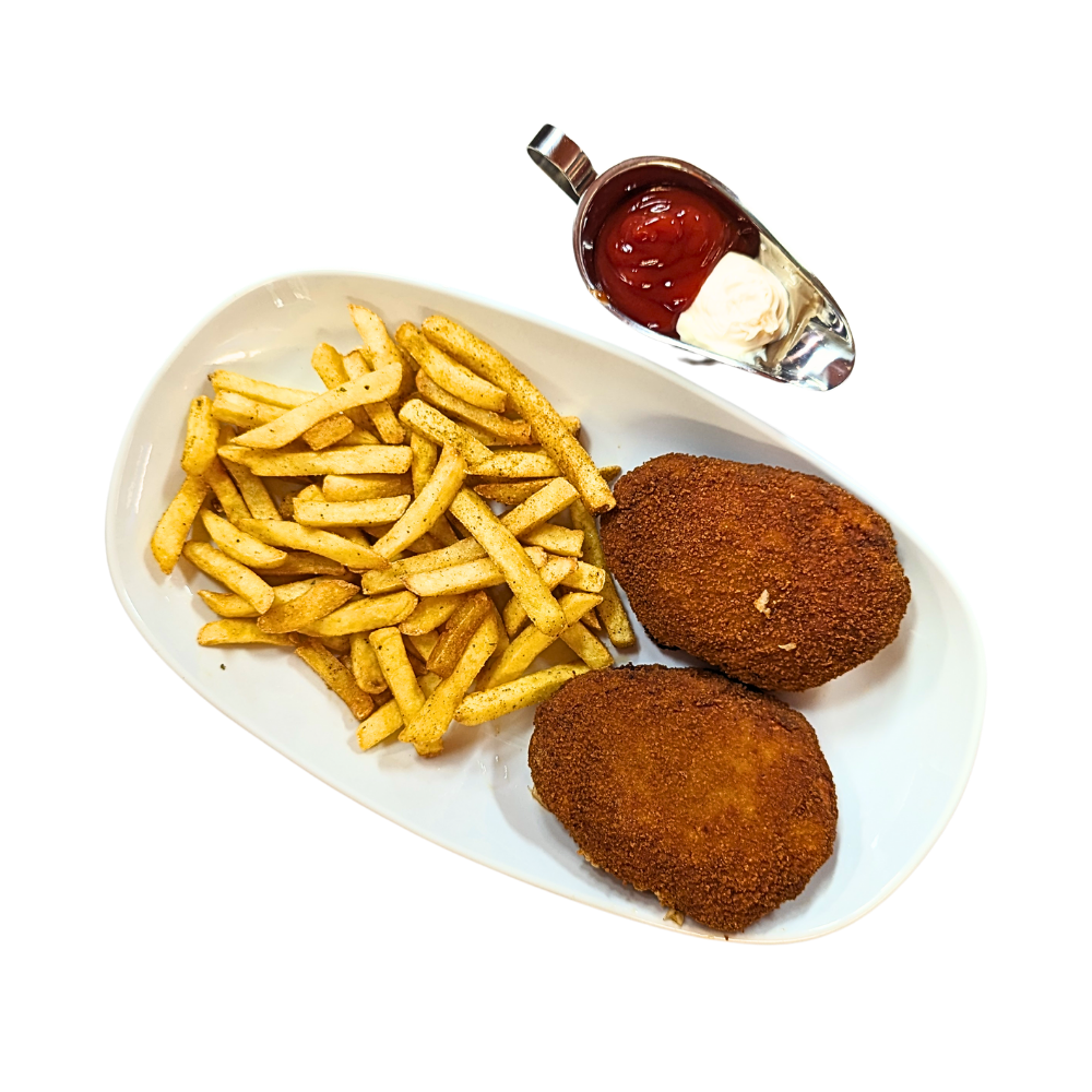51. Poulet Cordon-Bleu mit Pommes