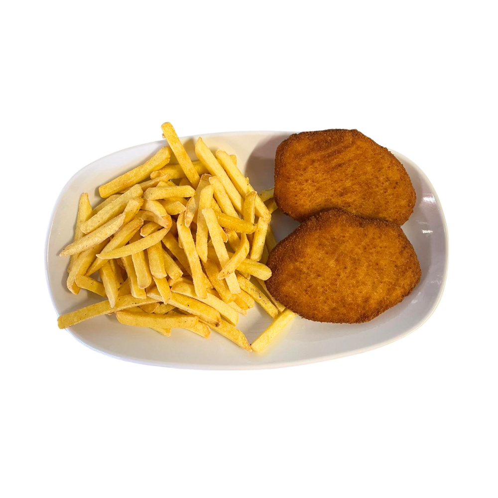 61. Schnitzelteller mit Pommes